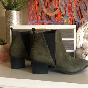Olive Green with Black Booties